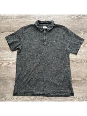 Rag Bone Pique Polo Shirt Mens Medium/Large Gray Slim Fit Cotton